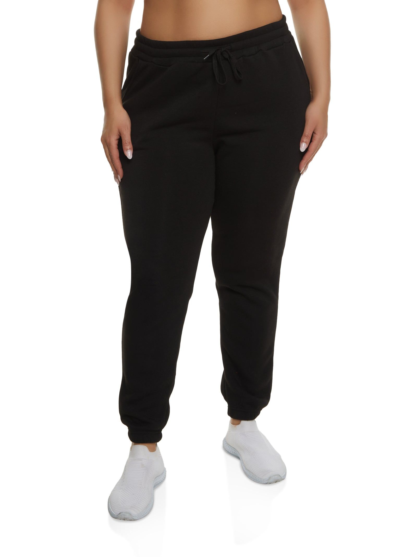Plus Size Solid Drawstring Joggers sold by Rainbow
