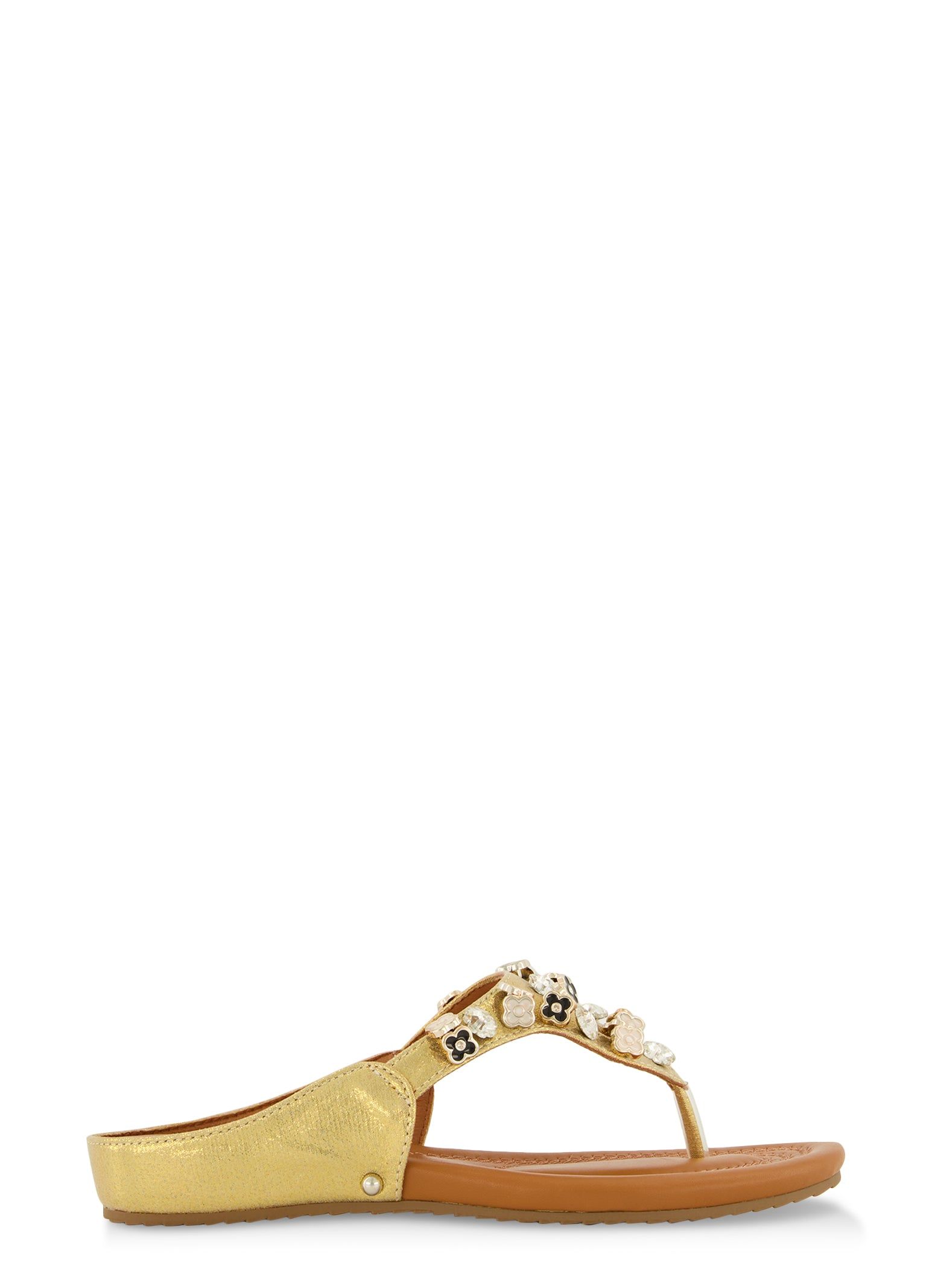 Rhinestone Beaded Flower Thong Sandals sold by Rainbow product image thumbnail 2