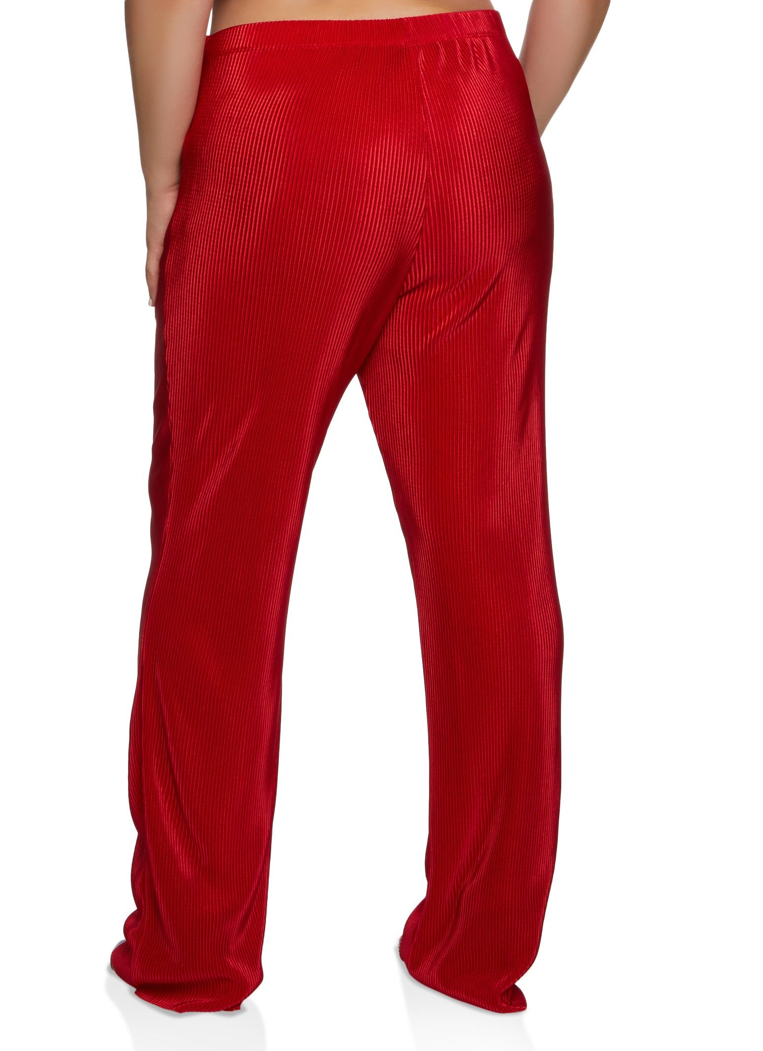 Plus Size Plisse High Waist Palazzo Pants sold by Rainbow product image thumbnail 3