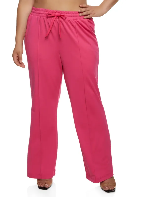 Plus Size Ponte Drawstring High Waisted Pants sold by Rainbow