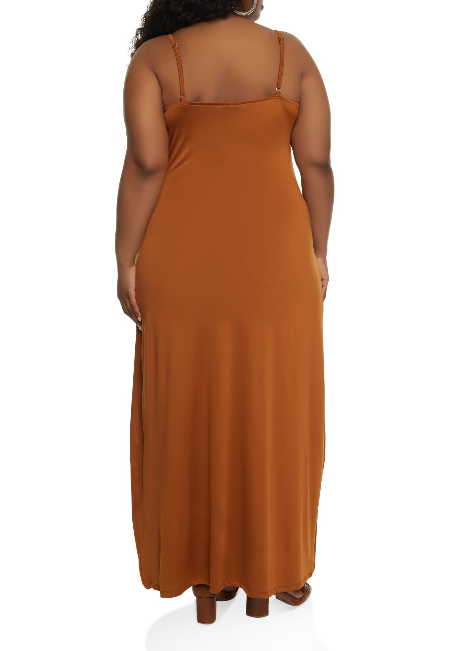 Plus Size V Neck Cami Maxi Dress sold by Rainbow product image thumbnail 3