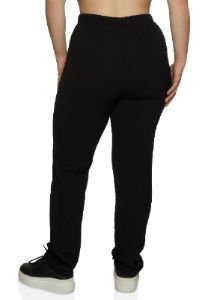 Plus Size Solid Fleece Drawstring Joggers sold by Rainbow