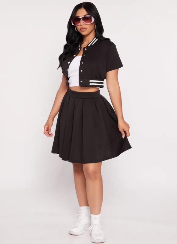 Basic High Waisted Pleated Skirt sold by Rainbow