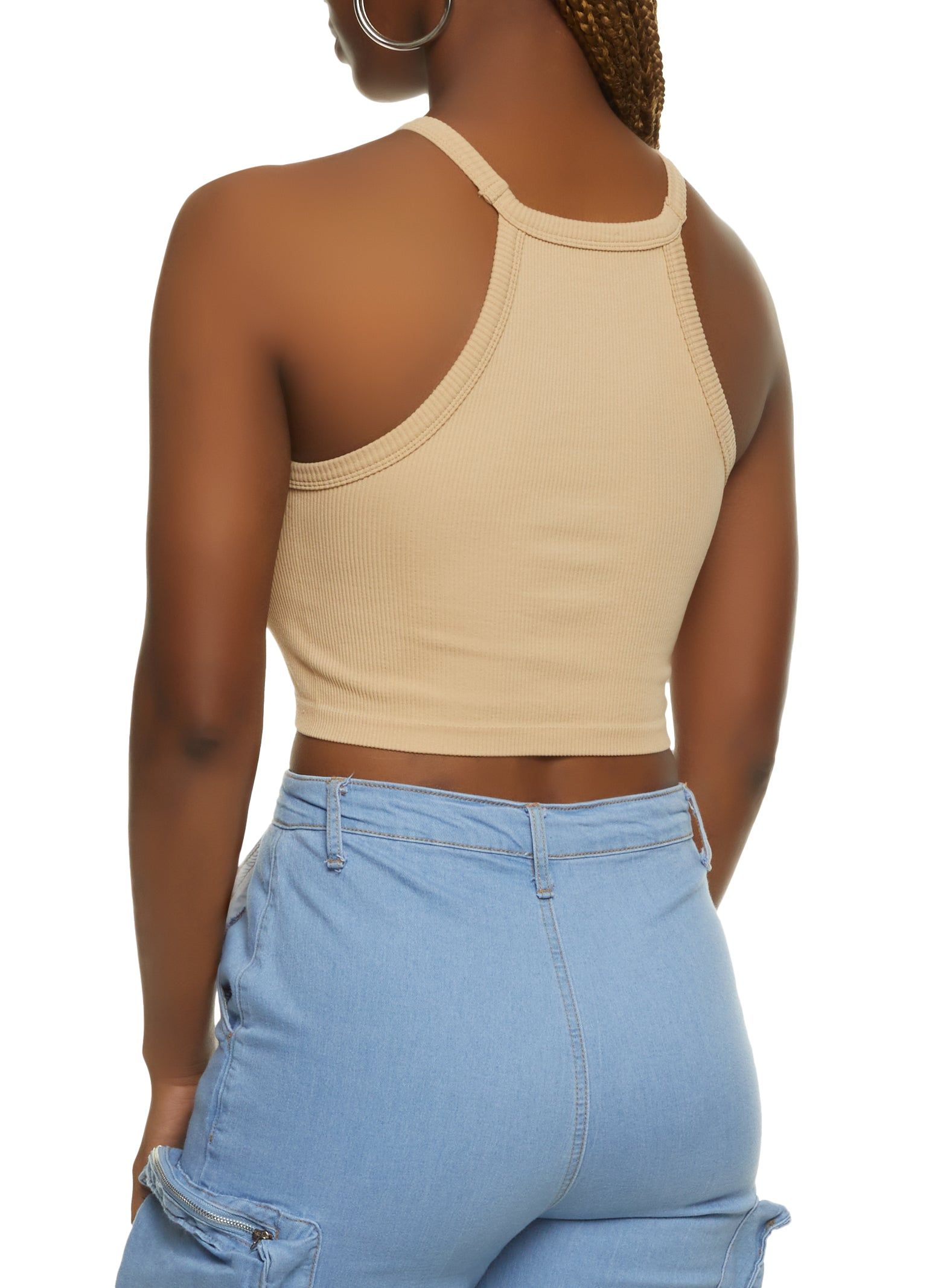Seamless High Neck Cropped Cami sold by Rainbow product image thumbnail 2