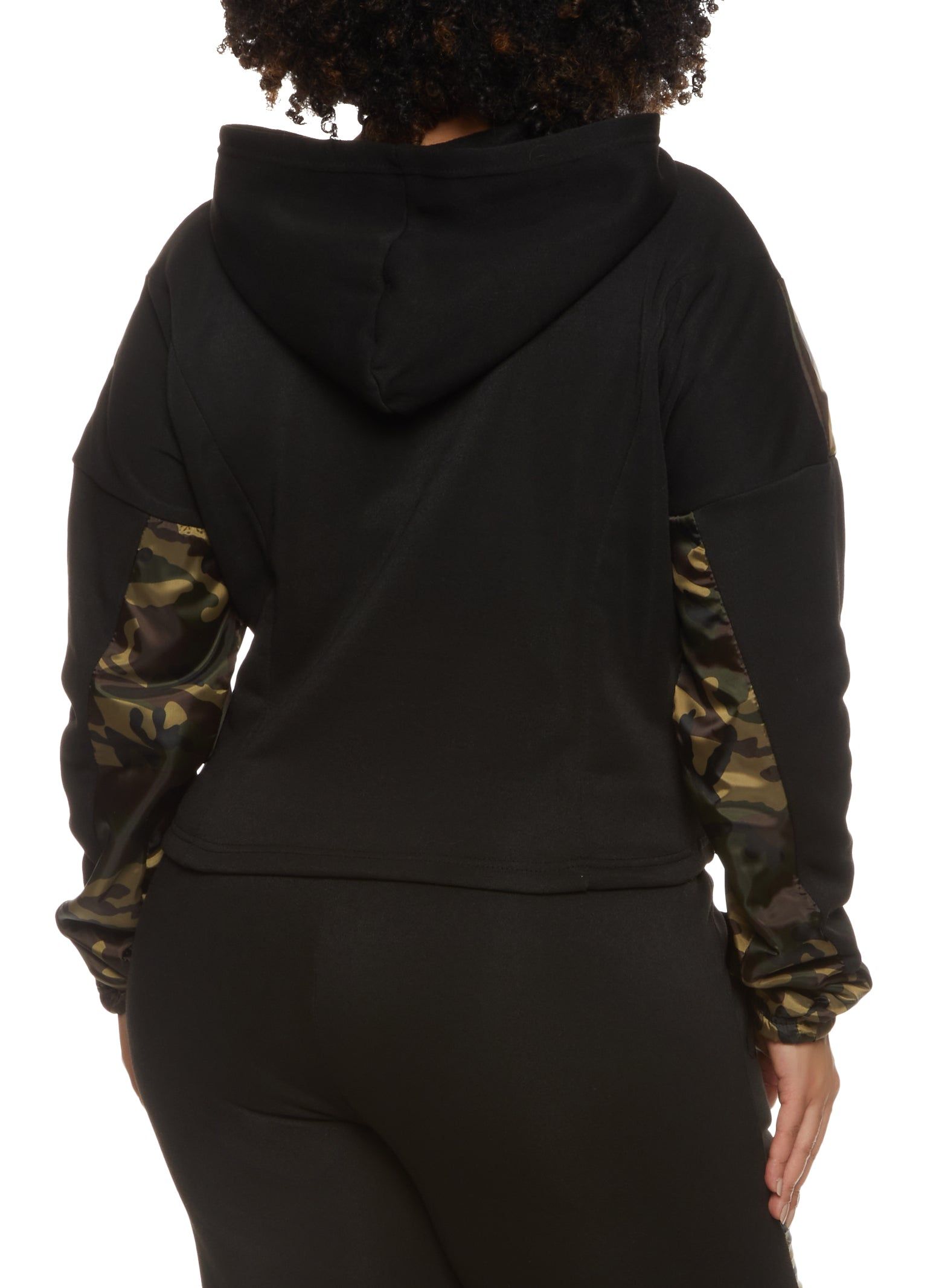 Plus Size Camo Color Block Pullover Hoodie sold by Rainbow product image thumbnail 3