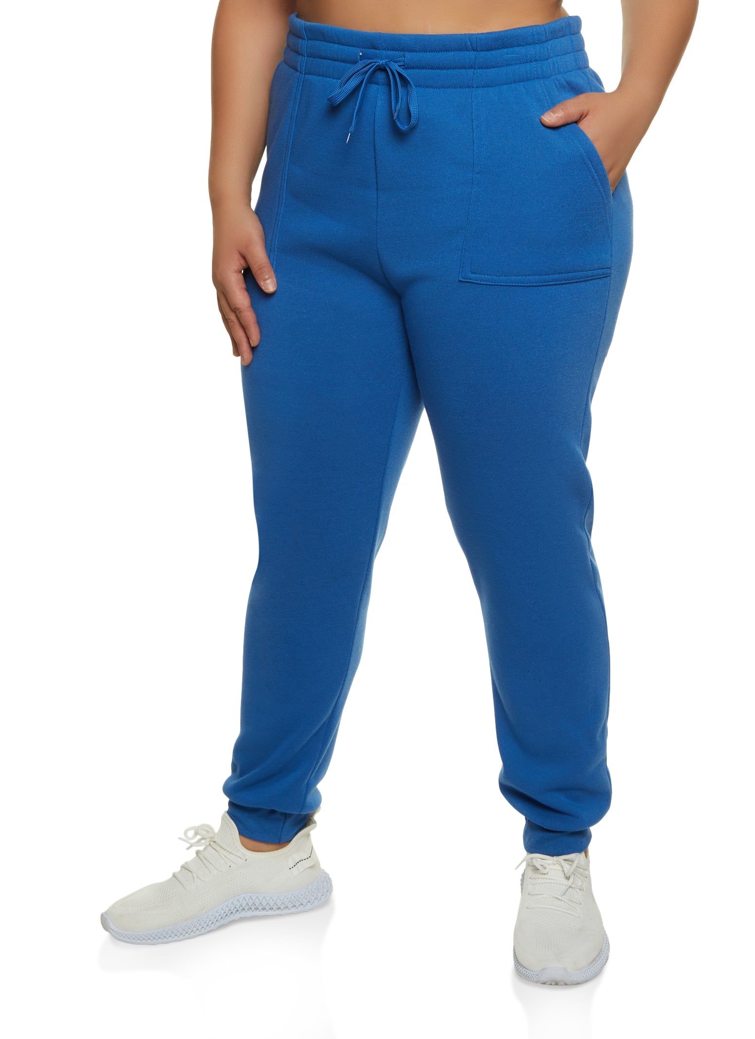 Plus Size Solid Fleece Joggers sold by Rainbow