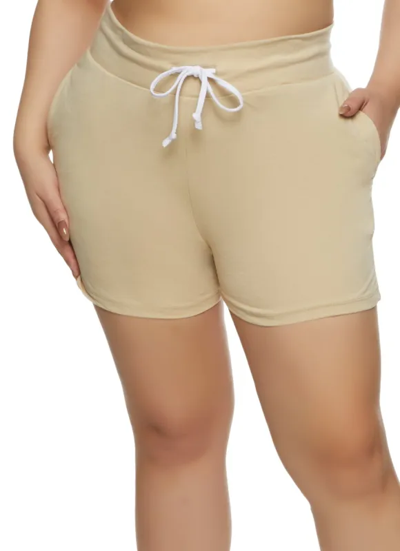 Plus Size Drawstring Sweatshorts sold by Rainbow
