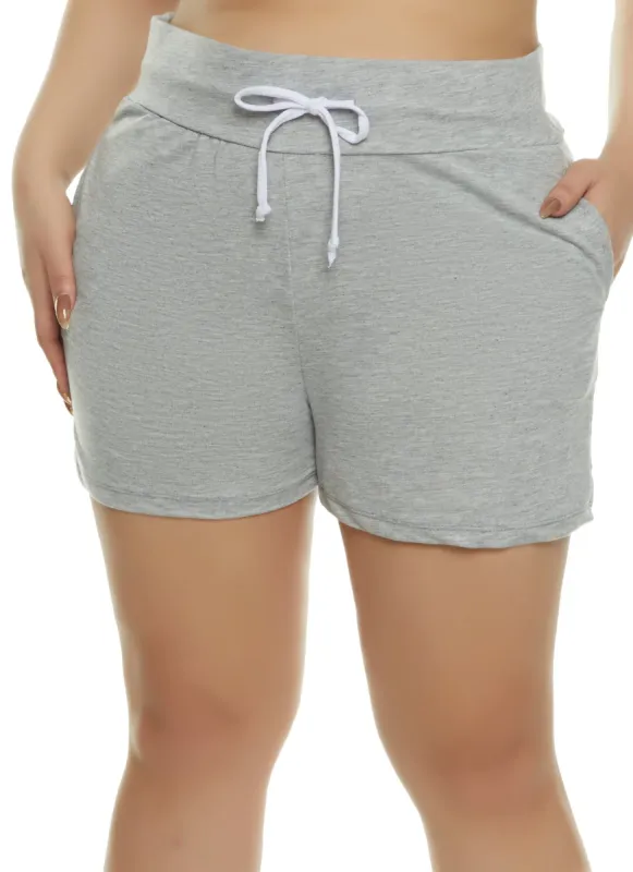Plus Size Drawstring Sweatshorts sold by Rainbow