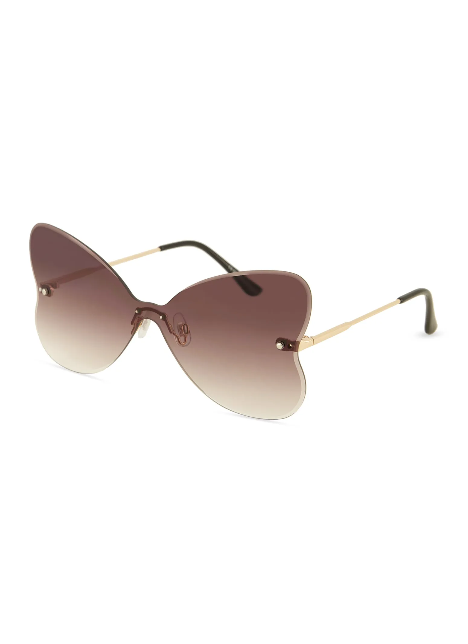 Heart Shape Rimless Shield Sunglasses sold by Rainbow product image thumbnail 2