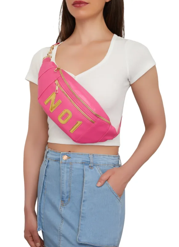 No 1 Double Zip Fanny Pack sold by Rainbow