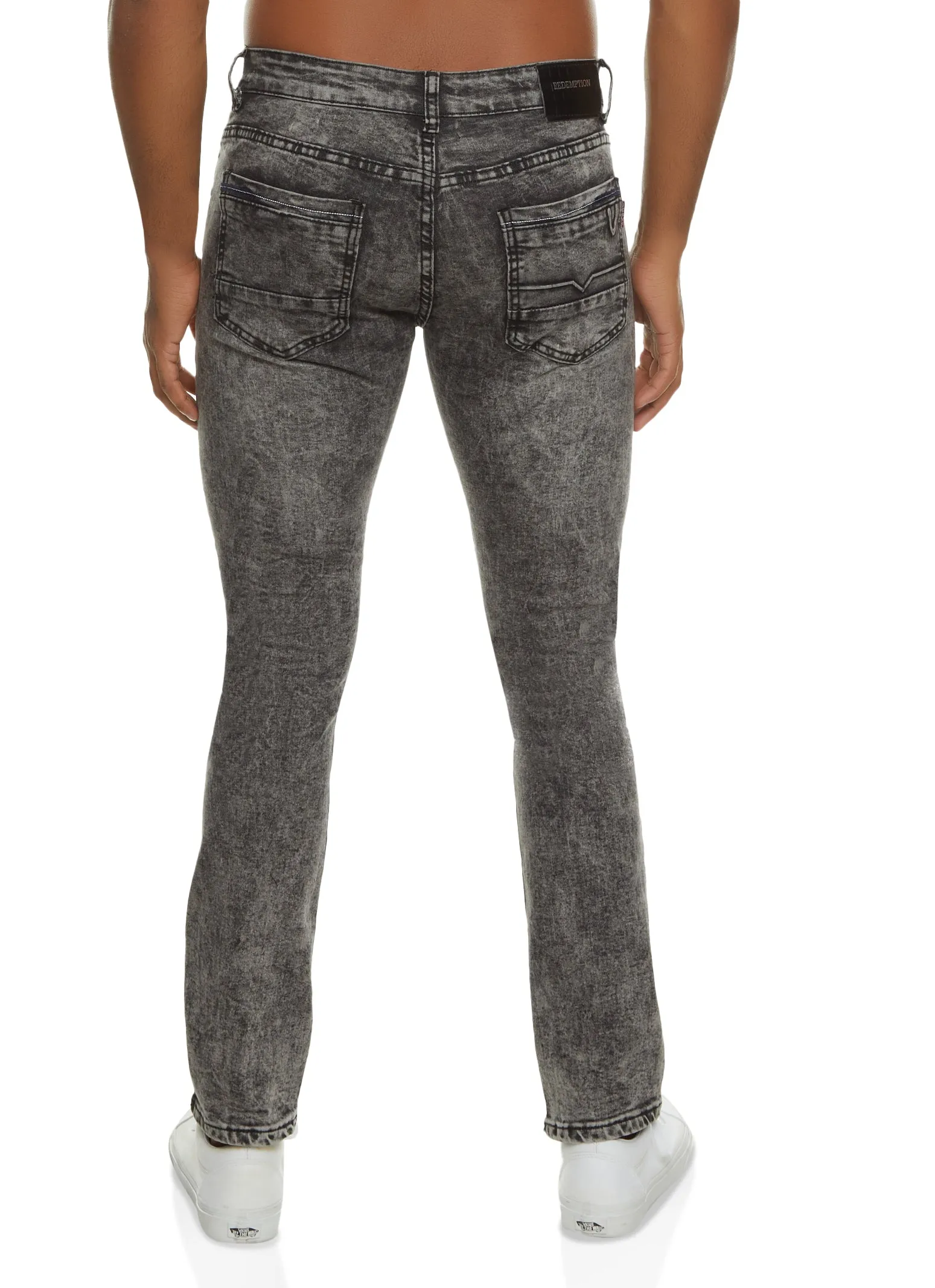 Mens Acid Wash Skinny Jeans sold by Rainbow product image thumbnail 2