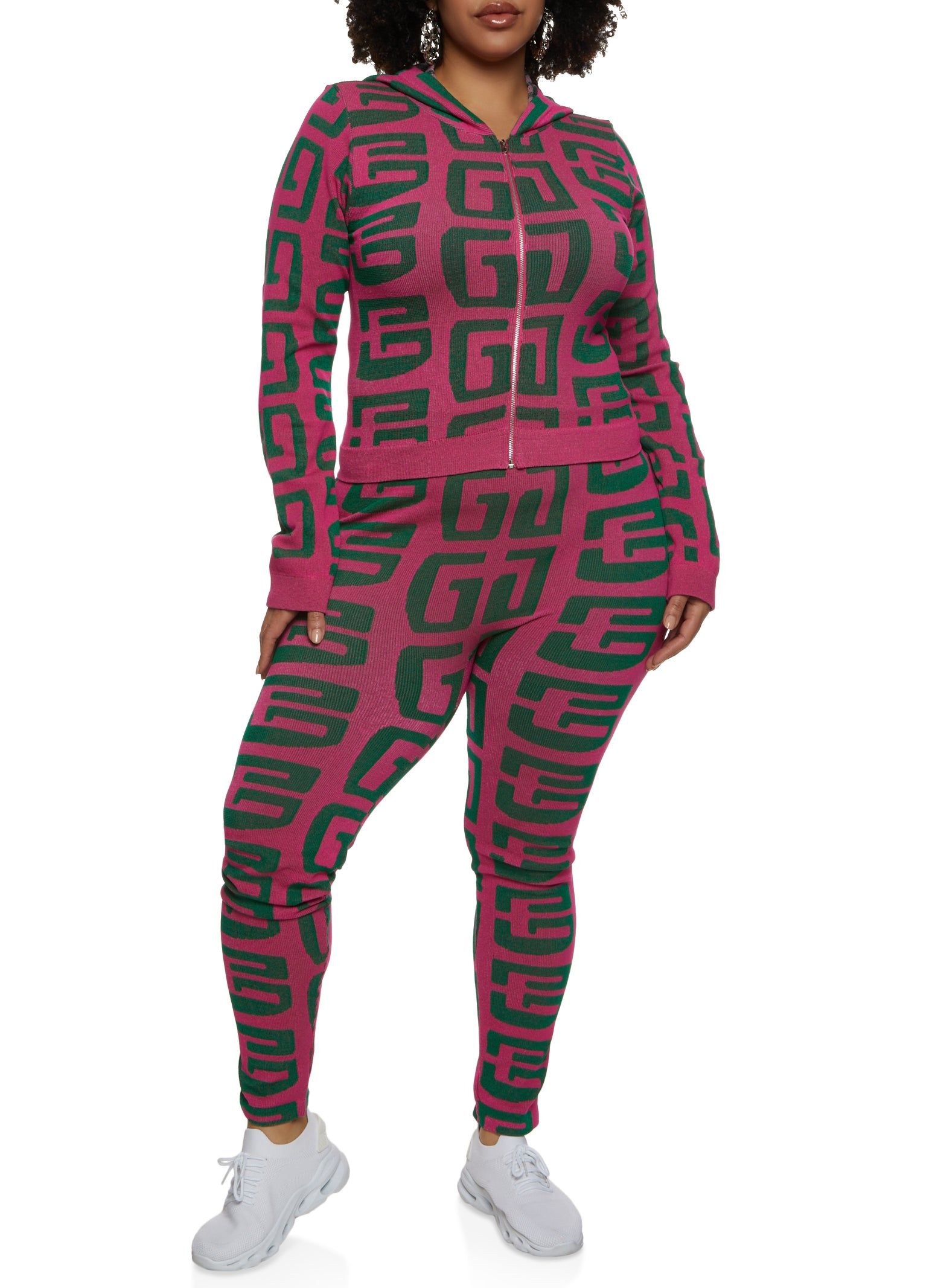 Plus Size Seamless Geometric Print Track Jacket sold by Rainbow product image thumbnail 2