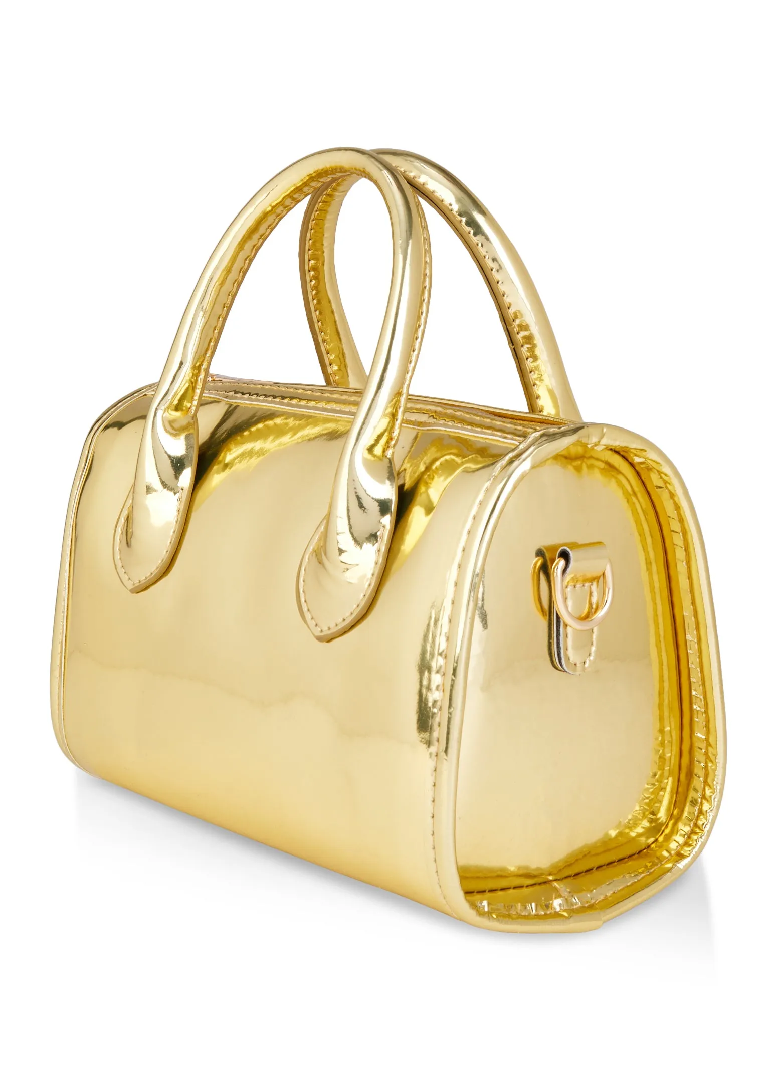 Metallic Faux Leather Convertible Top Handle Crossbody Bag sold by Rainbow product image thumbnail 5