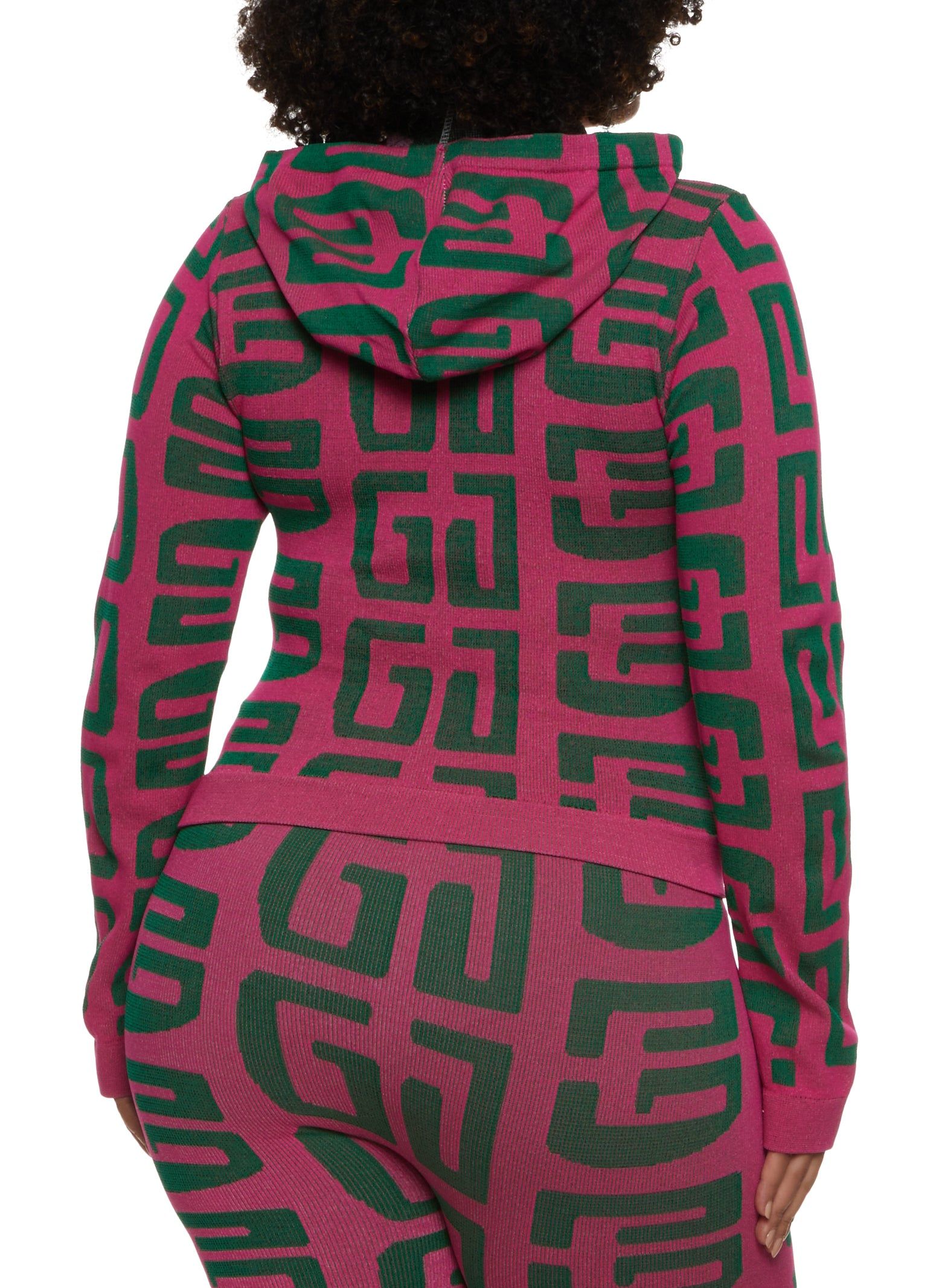 Plus Size Seamless Geometric Print Track Jacket sold by Rainbow product image thumbnail 3