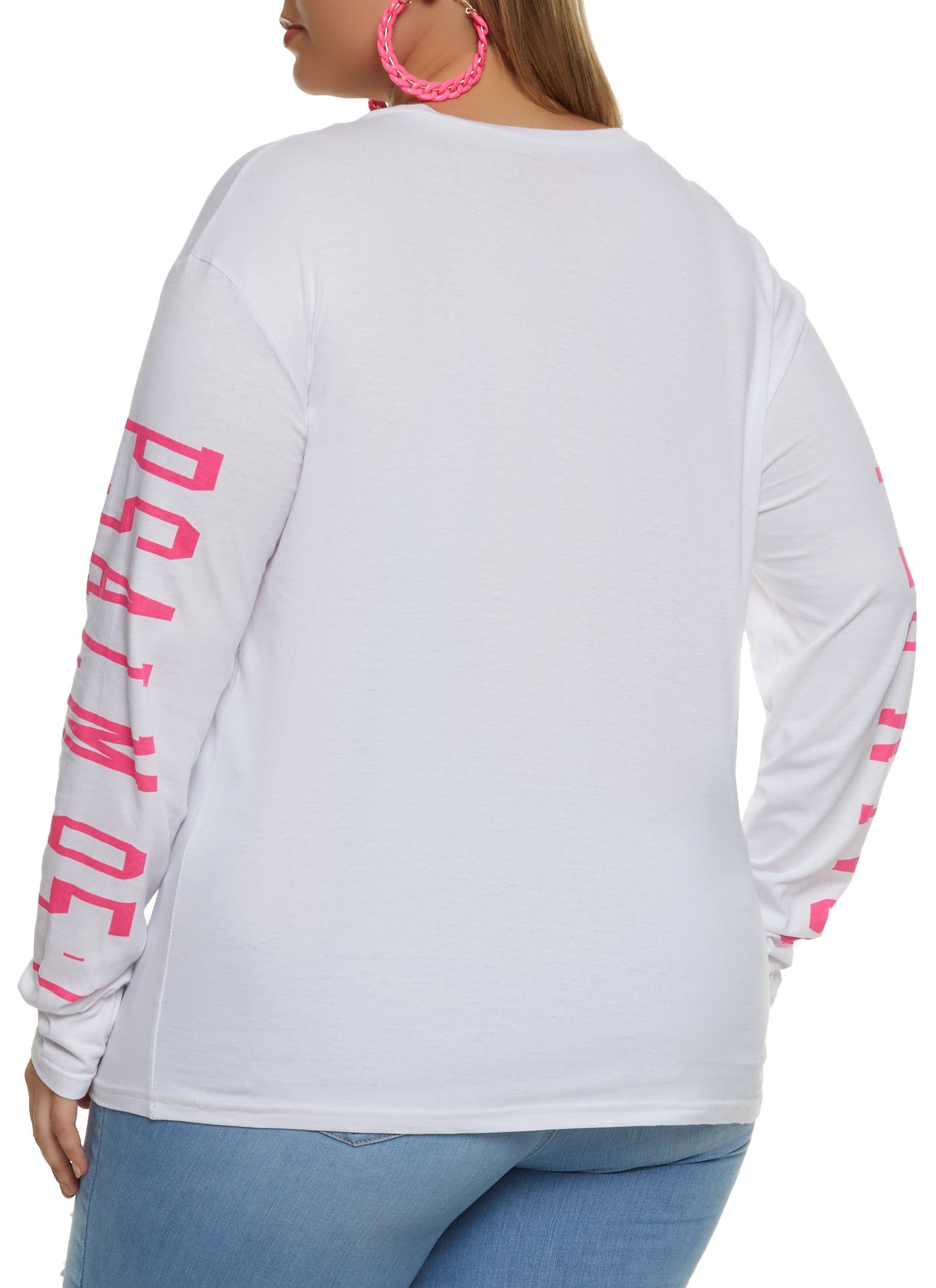 Plus Size Made To Worship Long Sleeve Graphic Tee sold by Rainbow product image thumbnail 2