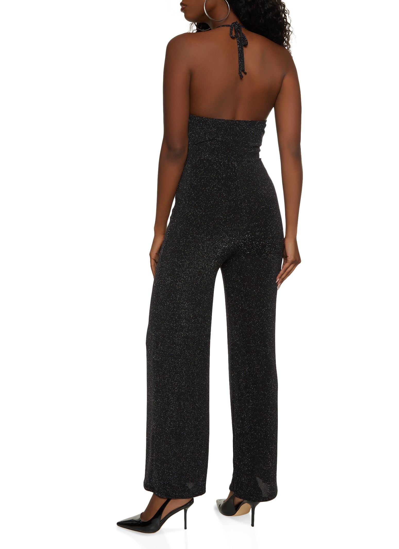 Lurex Halter Plunge Jumpsuit sold by Rainbow product image thumbnail 2
