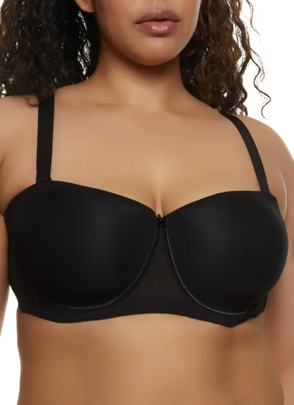Plus Size Mesh Convertible Balconette Bra sold by Rainbow