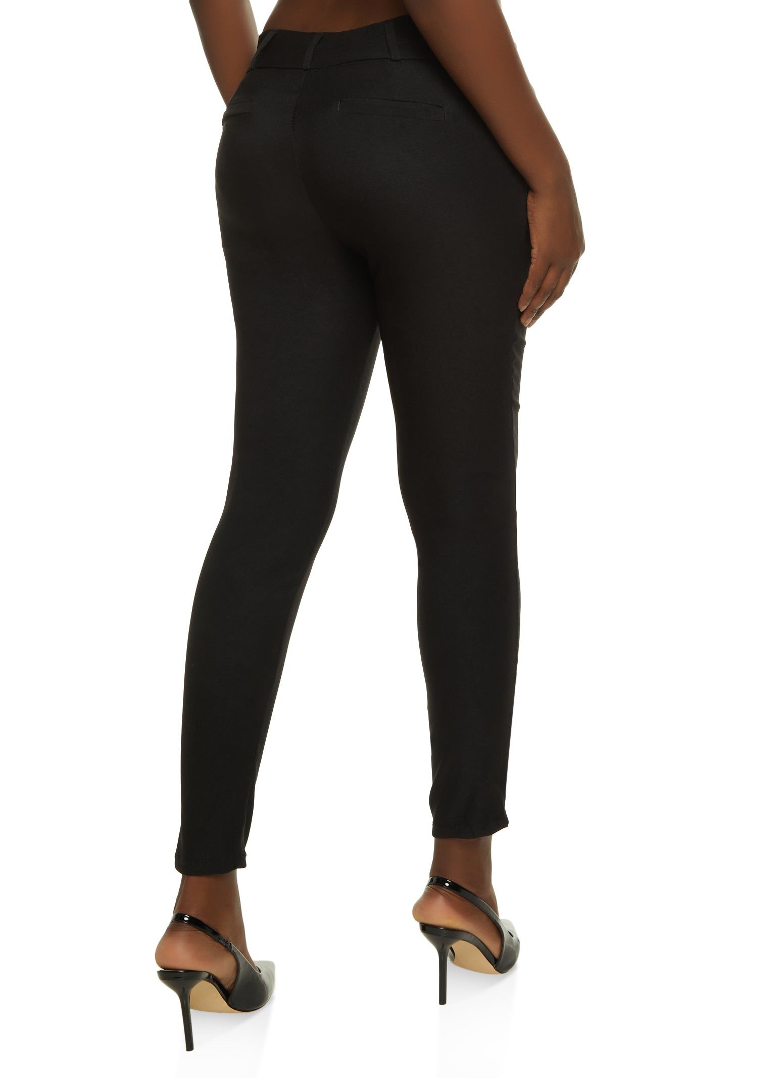 Solid High Waist Straight Leg Pants sold by Rainbow product image thumbnail 2