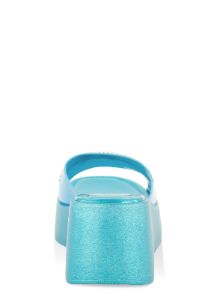 Rhinestone Detail Band Wedge Slide Sandals sold by Rainbow