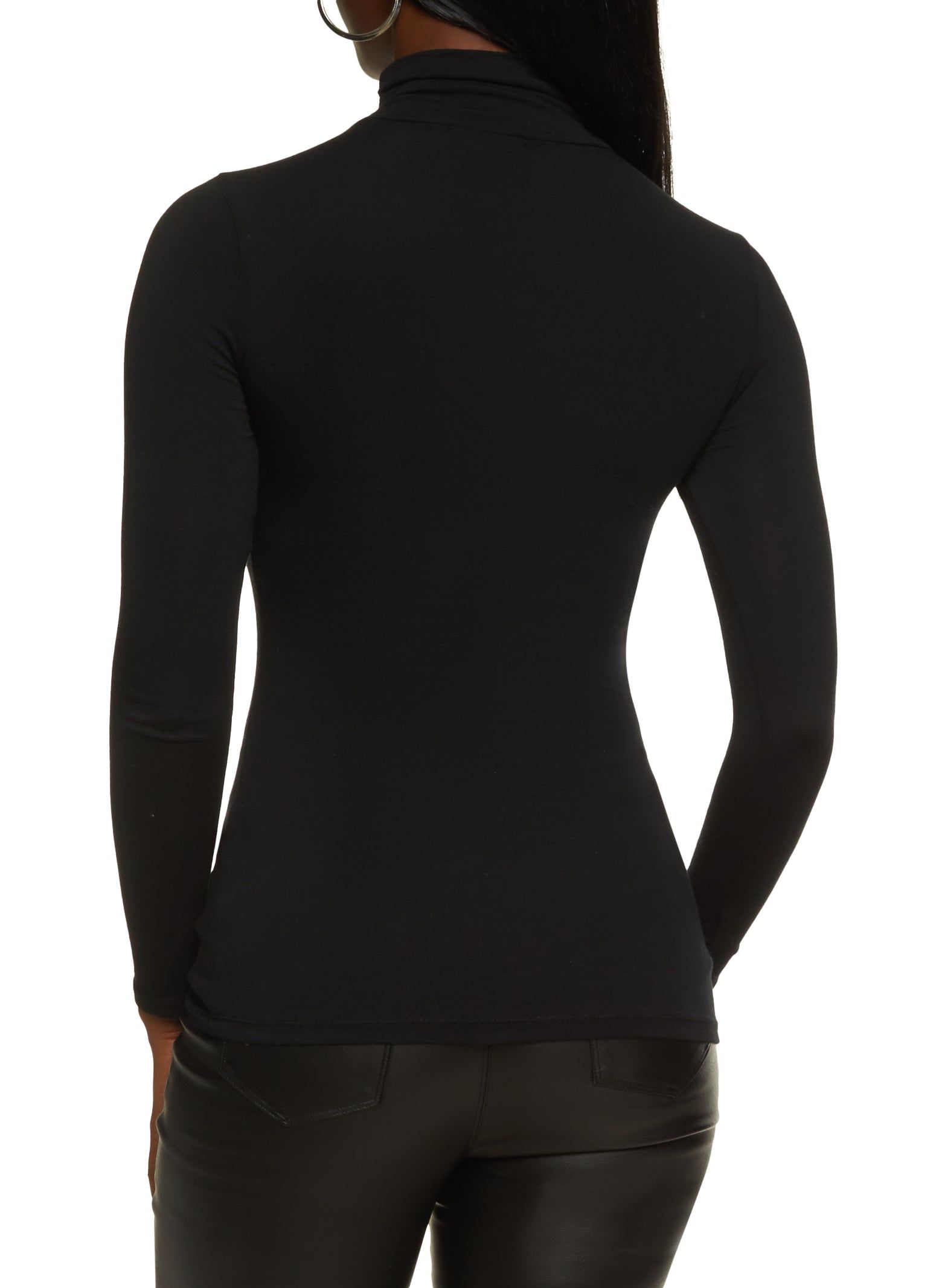 Solid Long Sleeve Turtleneck Top sold by Rainbow product image thumbnail 2