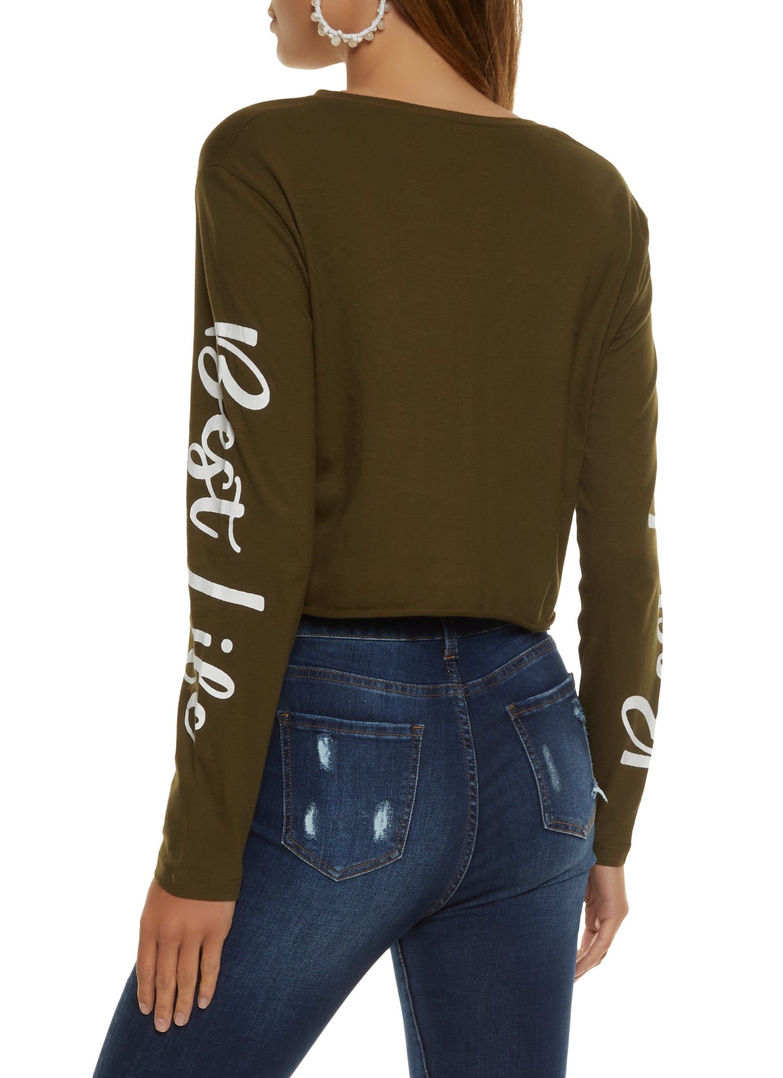 Living My Best Life Graphic Long Sleeve Tee sold by Rainbow product image thumbnail 2