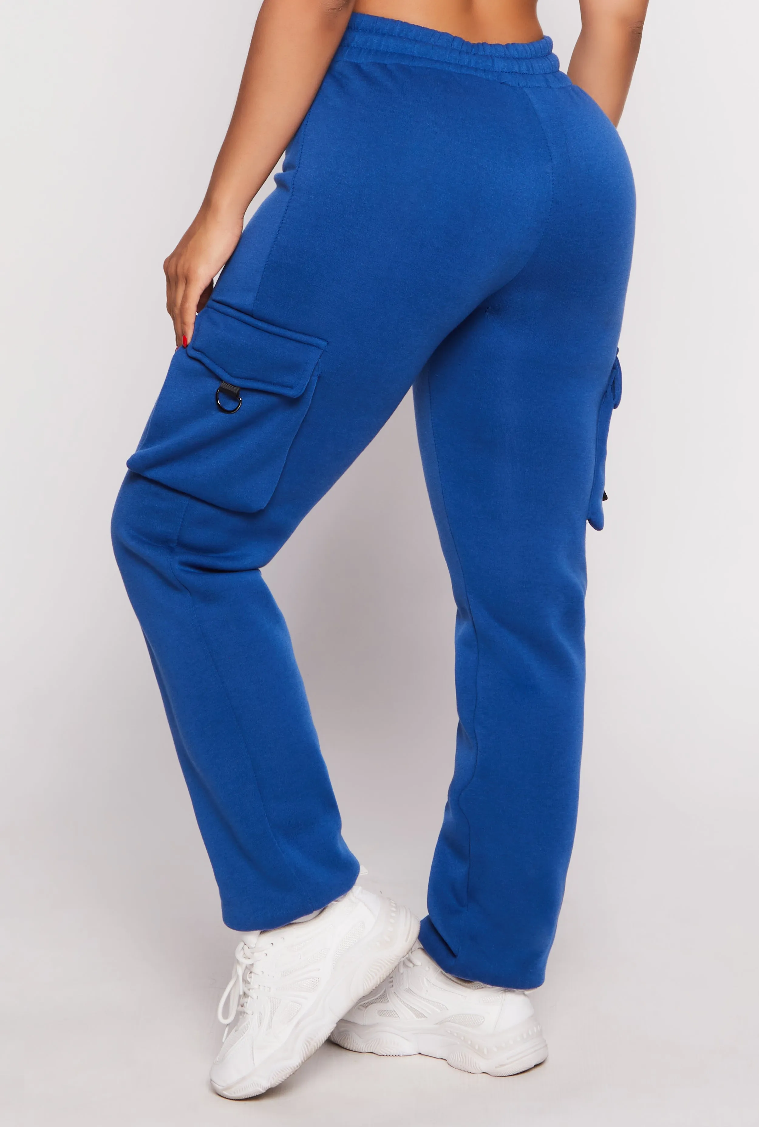 Fleece Drawstring High Waist Cargo Pocket Joggers sold by Rainbow product image thumbnail 3