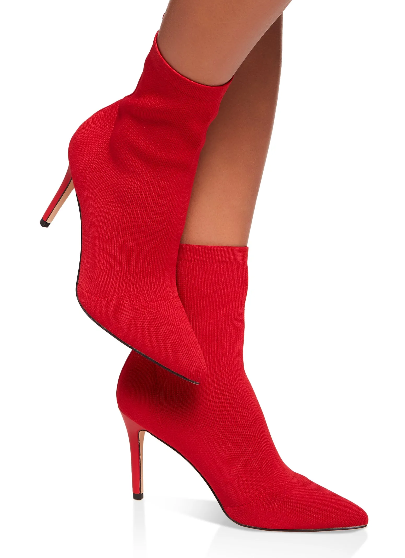 Pointed Toe Stiletto Sock Boots sold by Rainbow