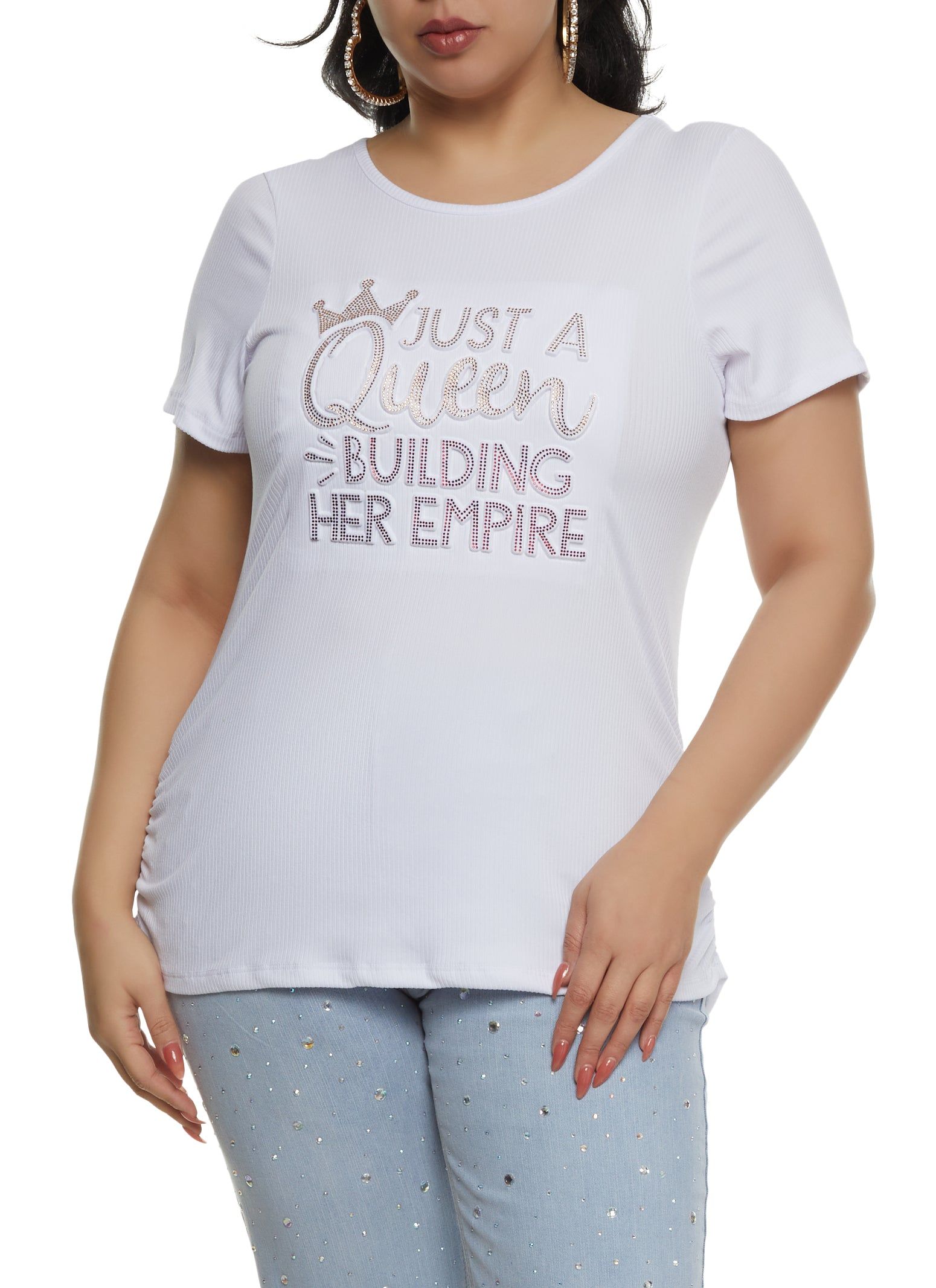 Plus Size Just A Queen Building Her Empire Tee sold by Rainbow
