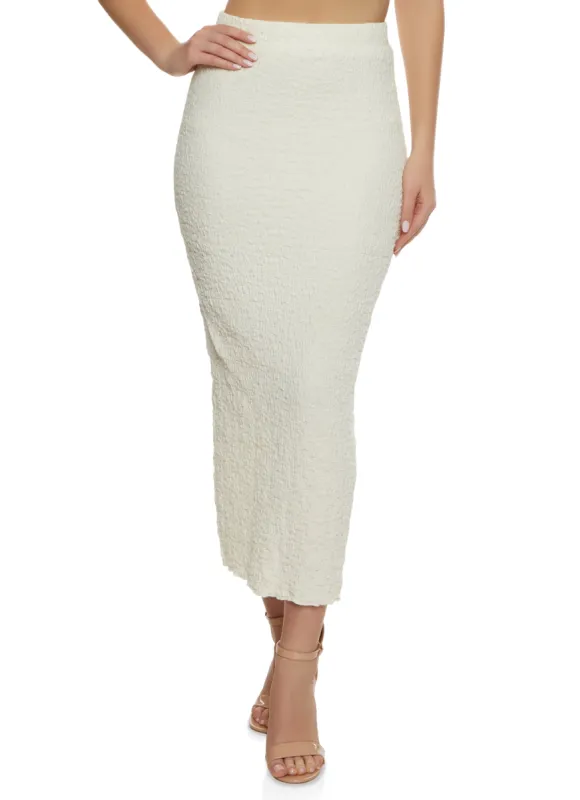 Textured Bodycon Maxi Skirt sold by Rainbow