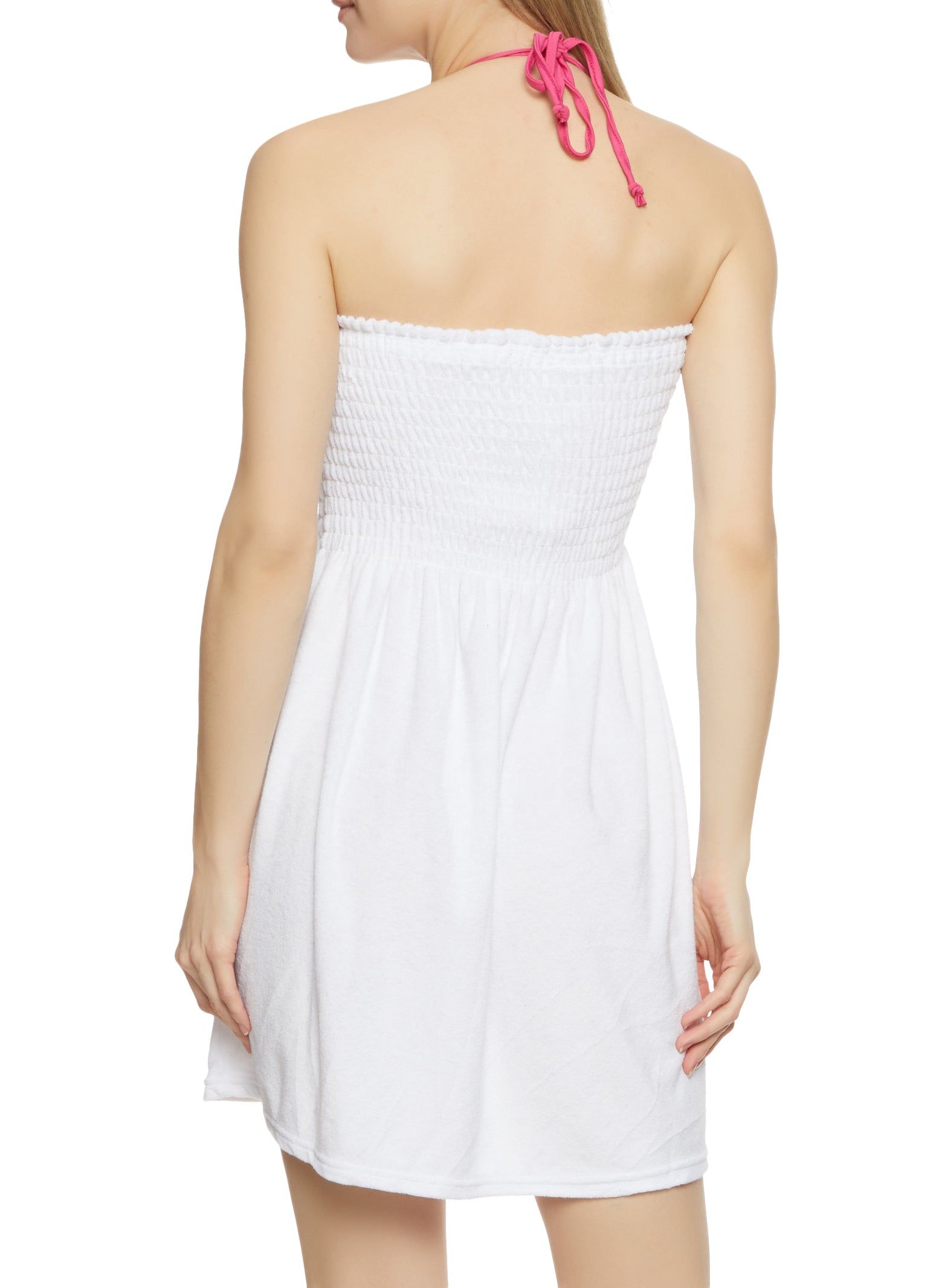 Terry Cloth Strapless Smocked Cover Up Dress sold by Rainbow product image thumbnail 2