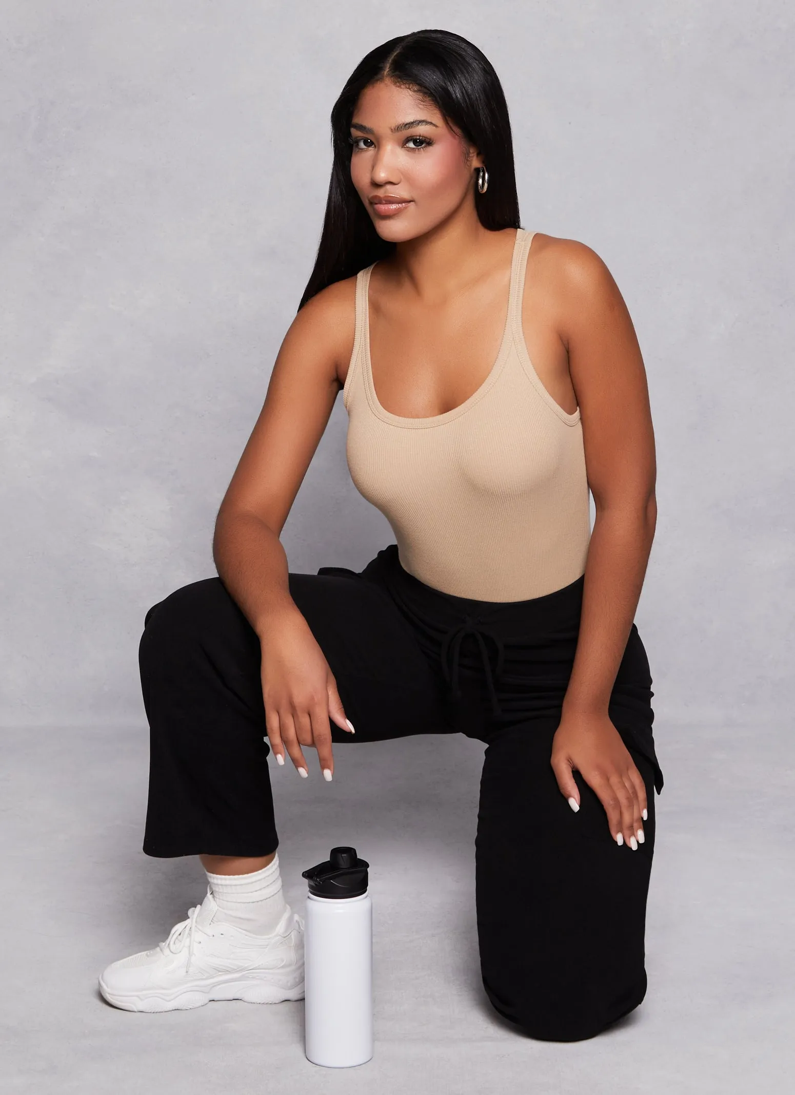 Basic Scoop Neck Tank Bodysuit sold by Rainbow product image thumbnail 2