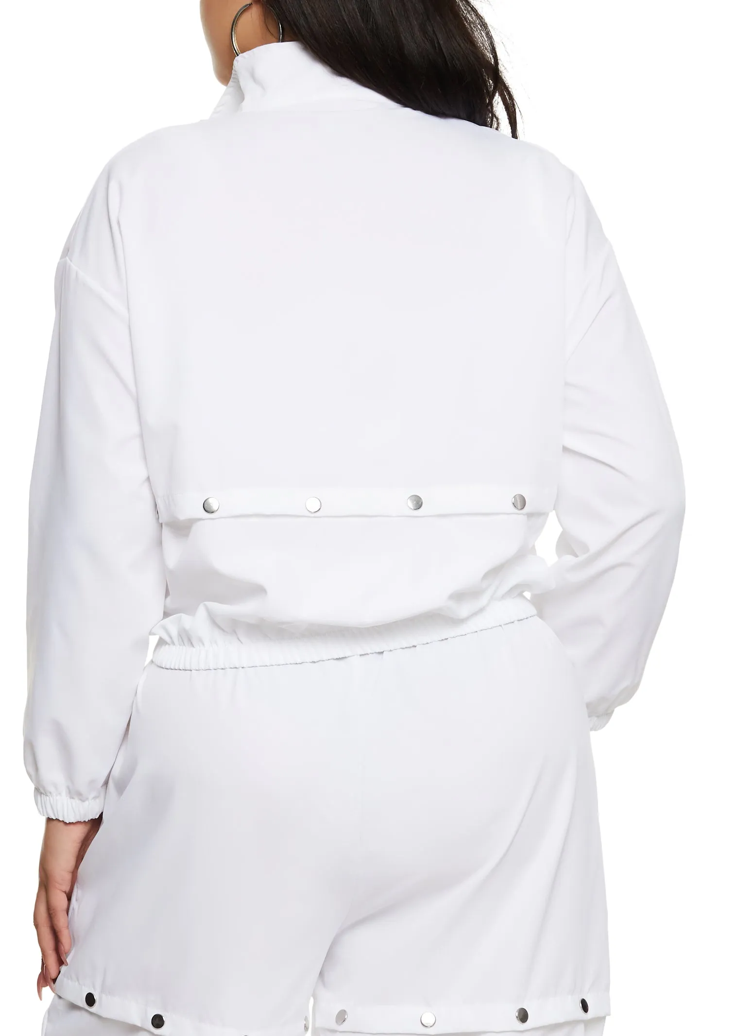 Plus Size Zip Neck Tear Away Track Jacket sold by Rainbow product image thumbnail 3