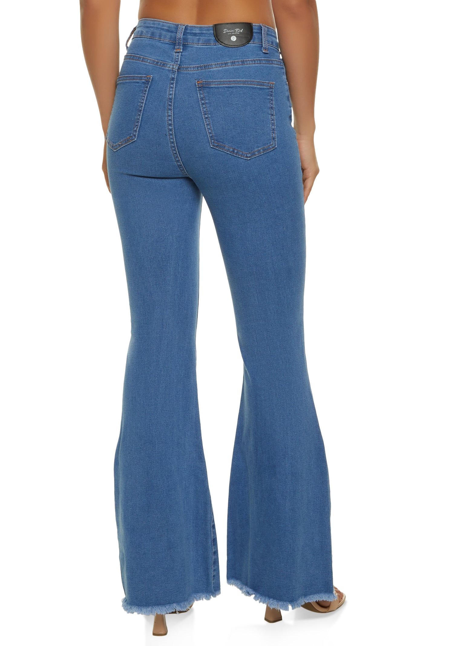 High Waist Distressed Frayed Flared Jeans sold by Rainbow product image thumbnail 2