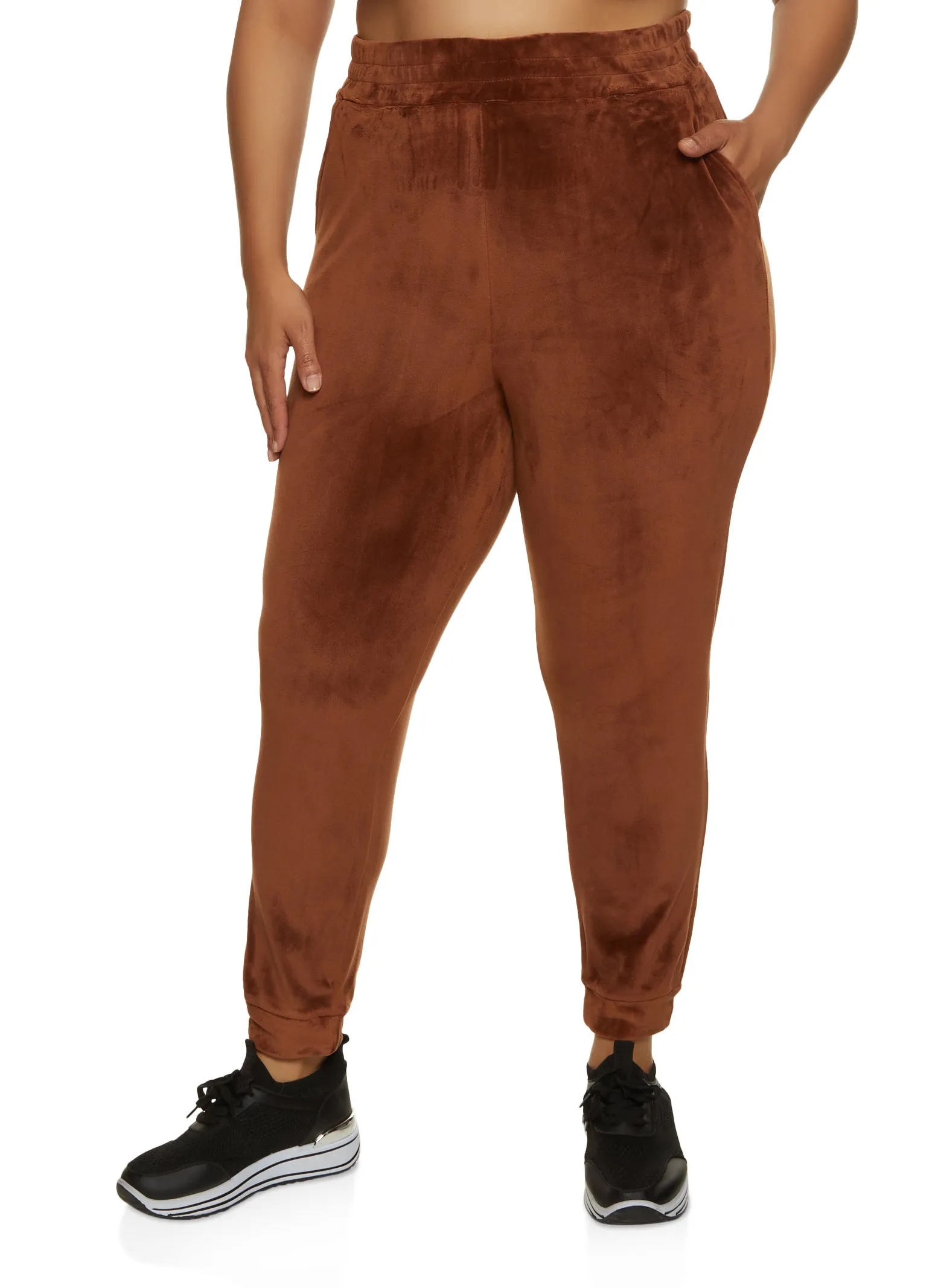 Plus Size Velour Joggers sold by Rainbow