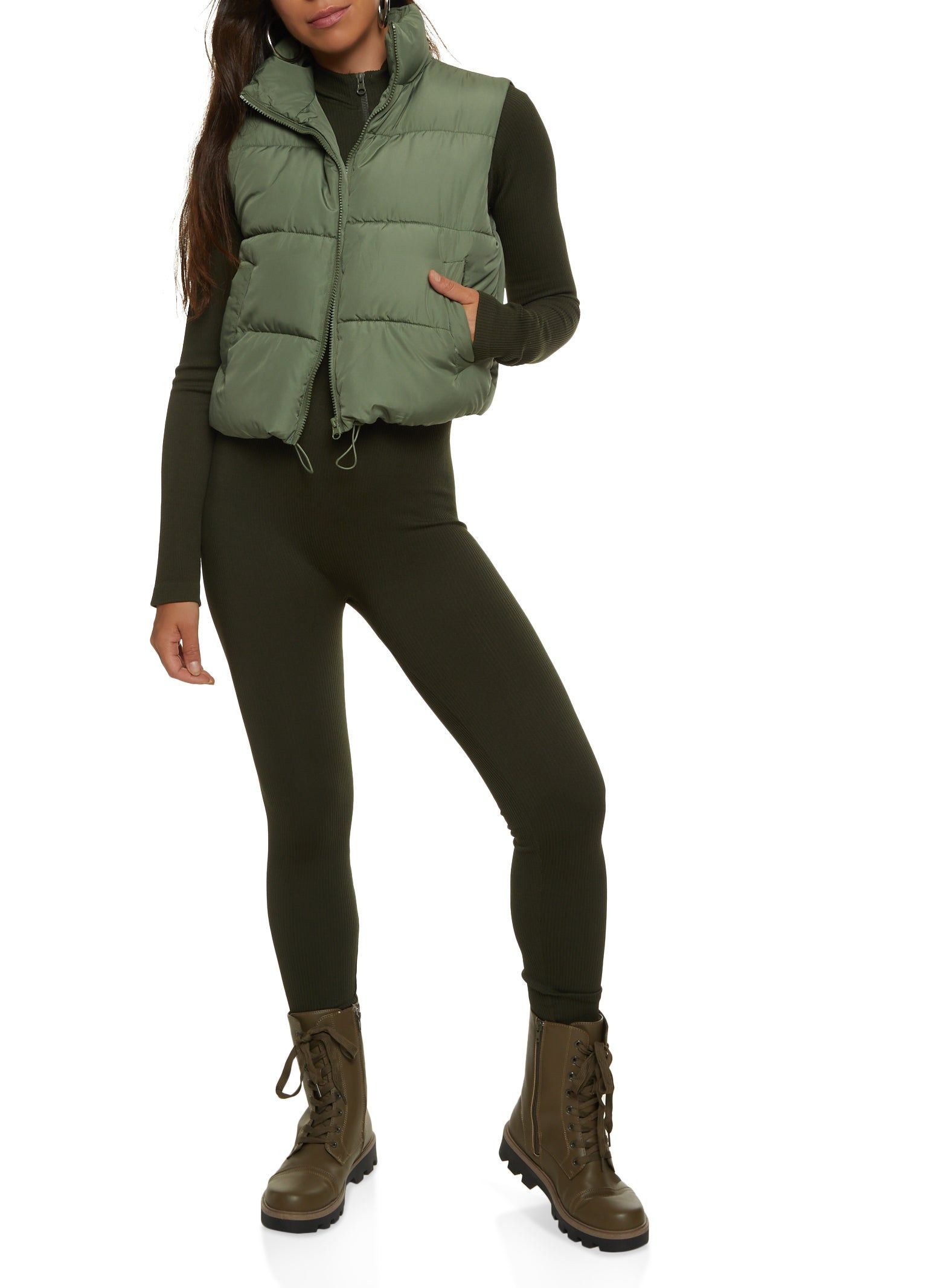 Solid Nylon Puffer Vest sold by Rainbow product image thumbnail 2