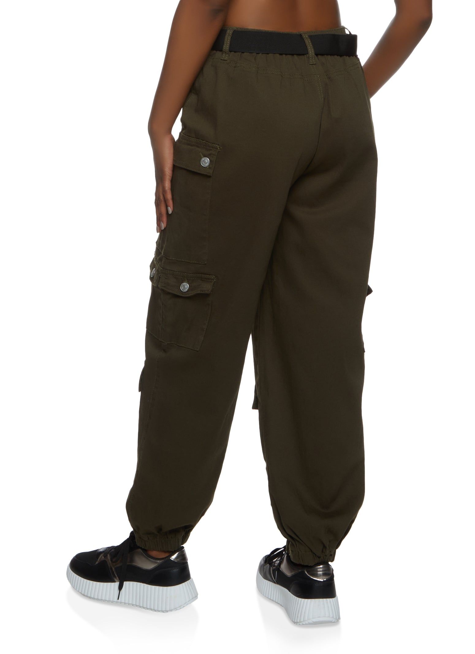 Almost Famous Belted Cargo Pocket Joggers sold by Rainbow product image thumbnail 3