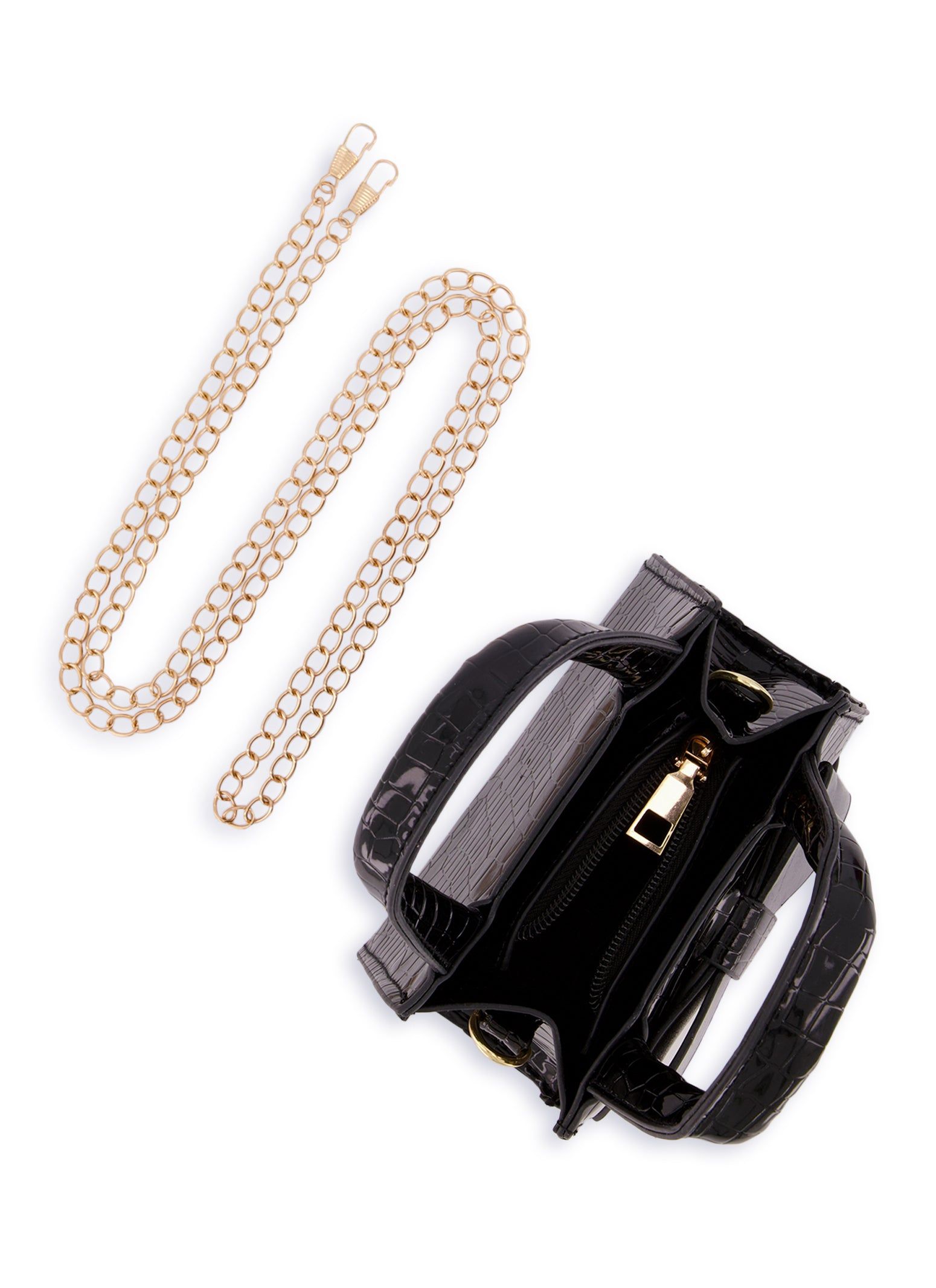 Faux Croc Bow Tie Mini Crossbody Bag sold by Rainbow product image thumbnail 5