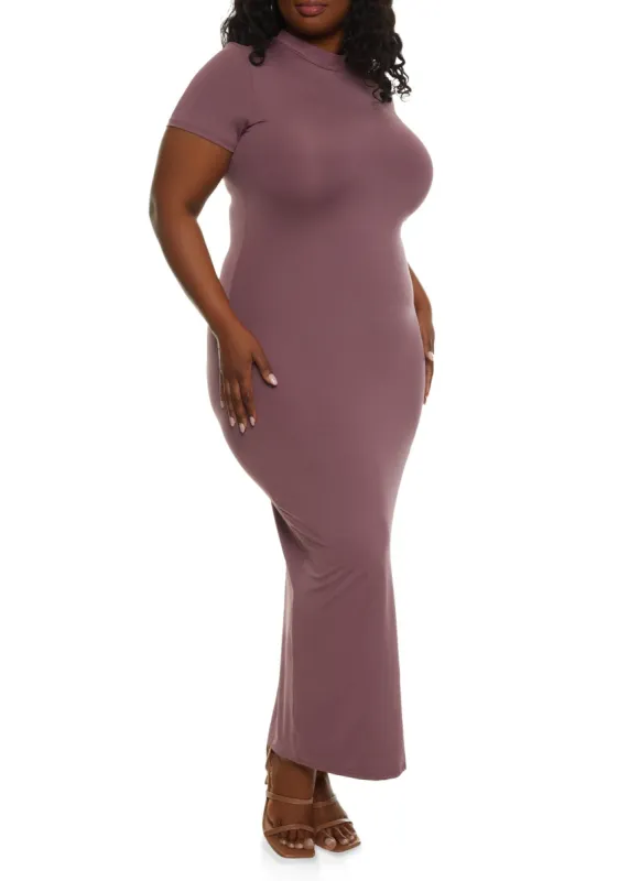 Plus Size Basic T Shirt Maxi Dress sold by Rainbow