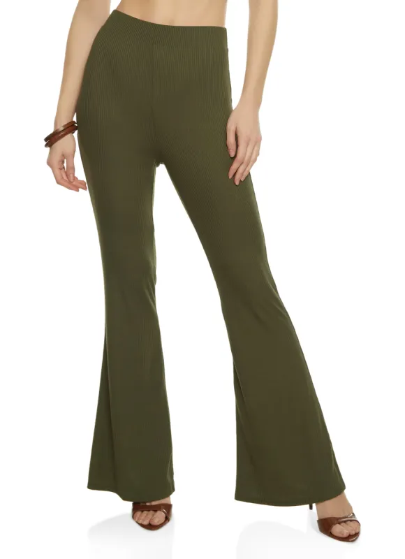 Basic Ribbed Flare Pants sold by Rainbow