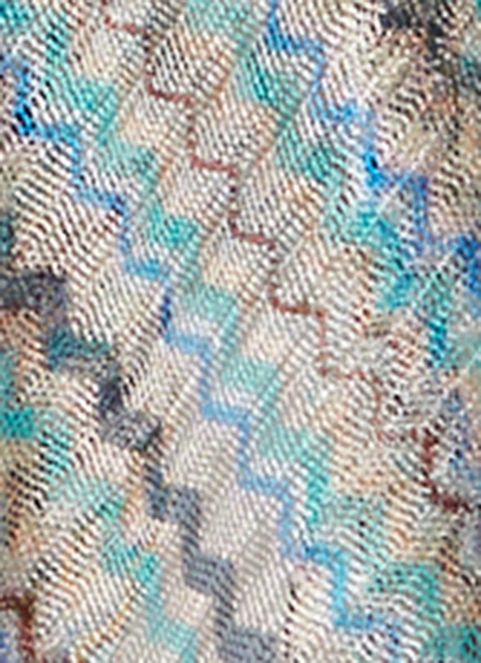 Chevron Fishnet Fringe Hem Swim Cover Up Kimono sold by Rainbow product image thumbnail 4