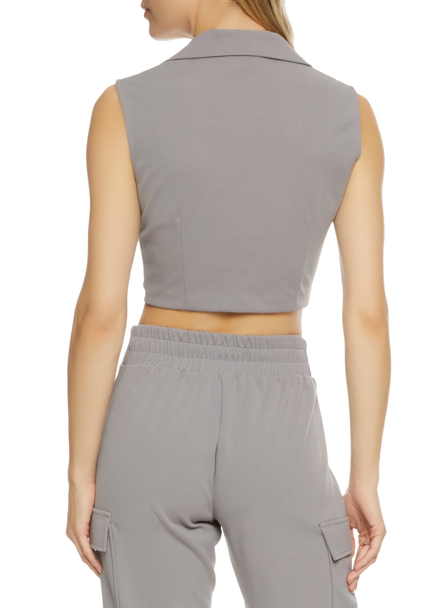 Cropped Single Button Blazer Vest sold by Rainbow product image thumbnail 3