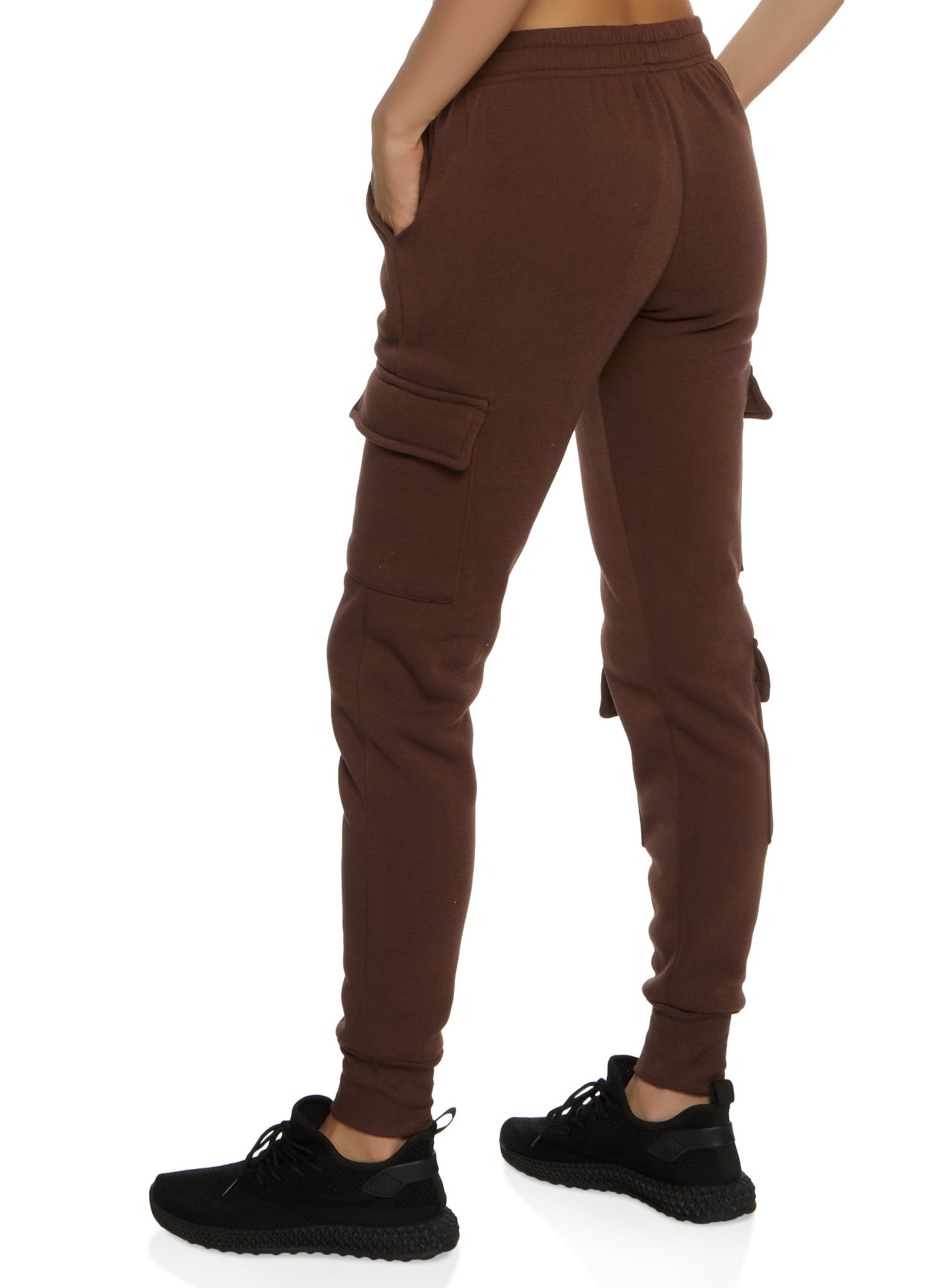 Fleece Drawstring Cargo Pocket Joggers sold by Rainbow product image thumbnail 2