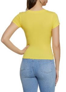 Solid V Neck Short Sleeve Tee sold by Rainbow
