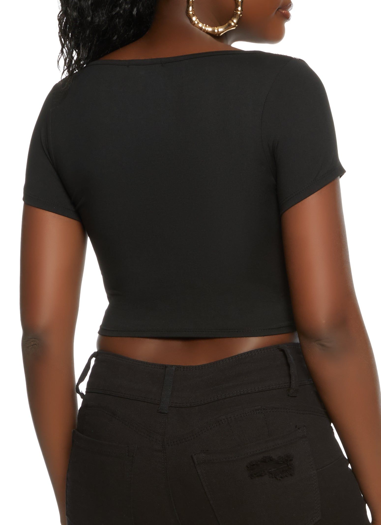 Foiled Corset Crop Top sold by Rainbow product image thumbnail 2