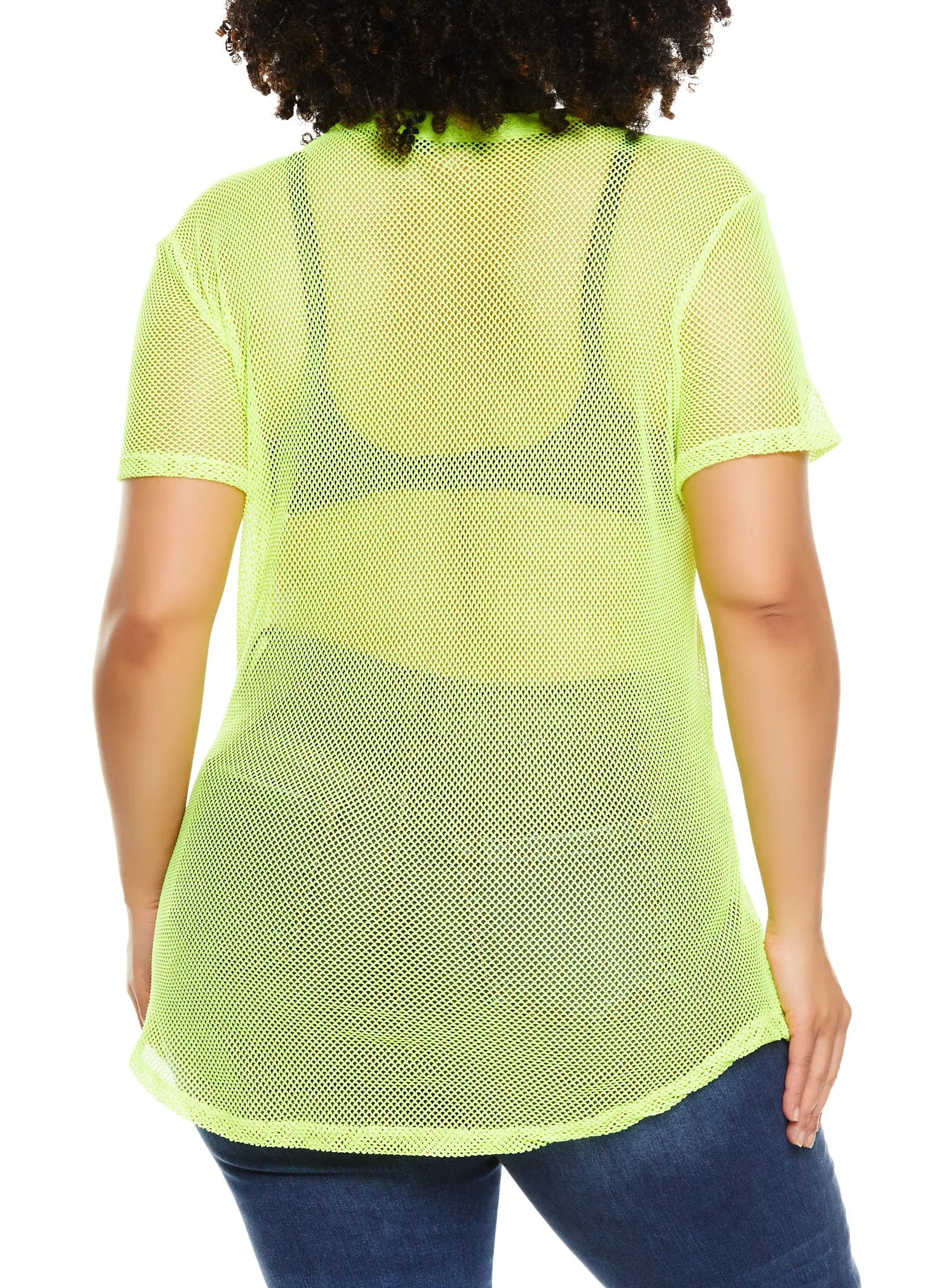 Plus Size Fishnet Short Sleeve T Shirt sold by Rainbow product image thumbnail 2