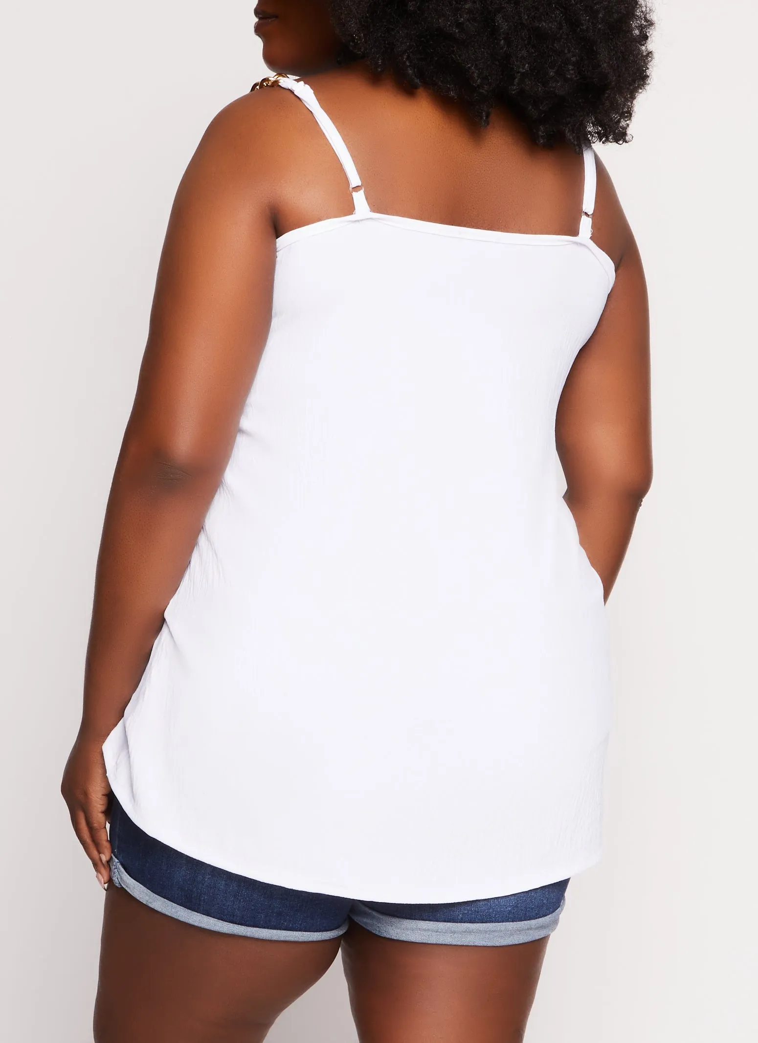 Plus Size Basic Chain Strap Cami sold by Rainbow product image thumbnail 3