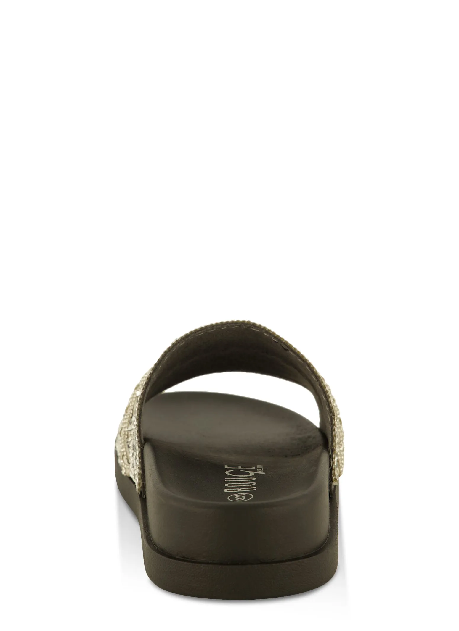 Studded Rhinestone Band Slide Sandals sold by Rainbow product image thumbnail 3