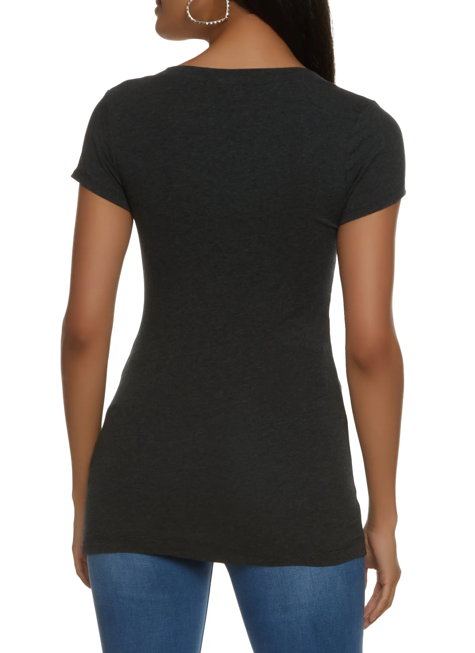 V Neck Short Sleeve T Shirt sold by Rainbow product image thumbnail 2