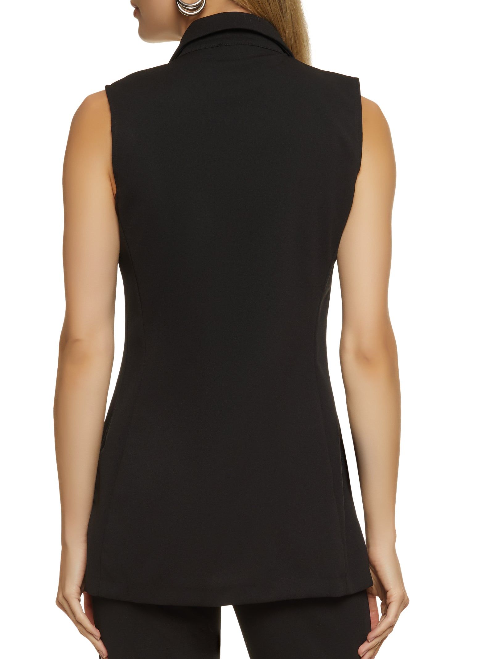 Crepe Knit Button Detail Blazer Vest sold by Rainbow product image thumbnail 3