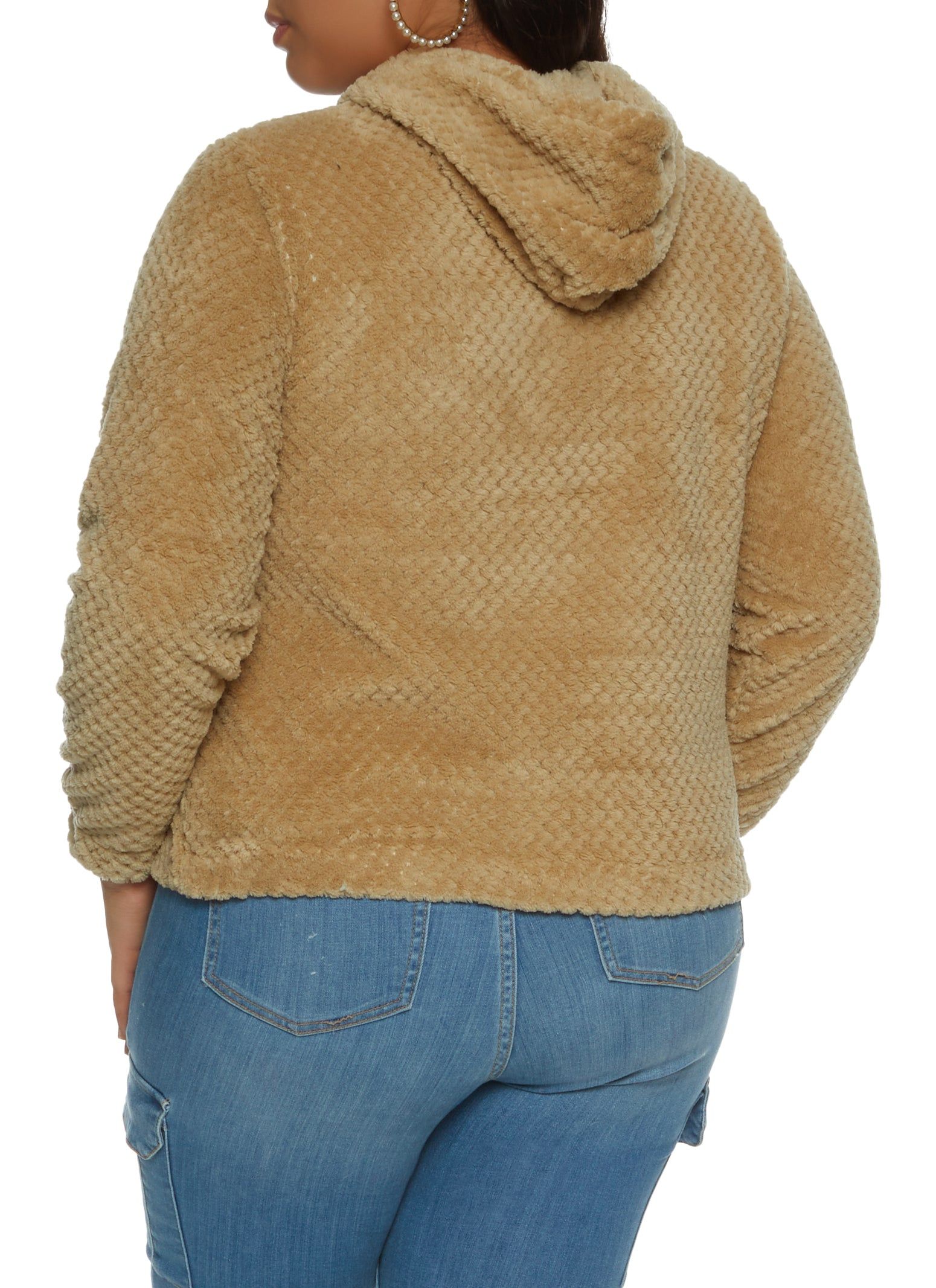 Plus Size Faux Fur Pullover Hoodie sold by Rainbow product image thumbnail 2